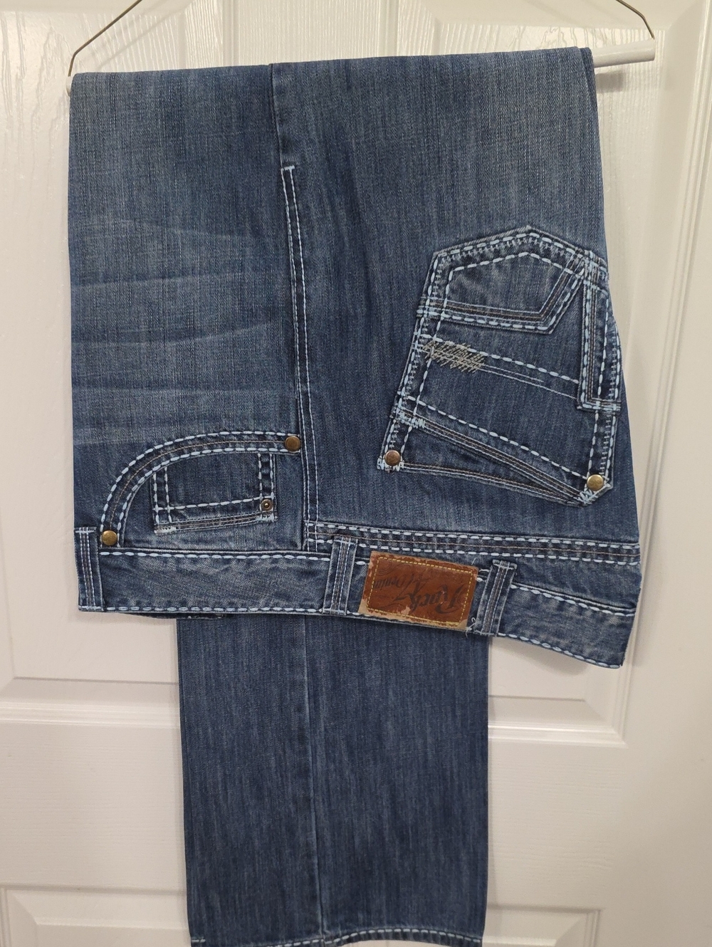 Dark Wash Rock 47 Jeans with Contrast Stitching
